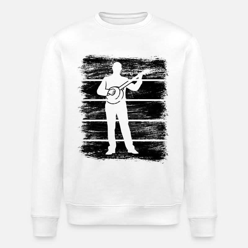 Banjo Spieler - Stanley/Stella Unisex Bio-Sweatshirt ROLLER - Weiß