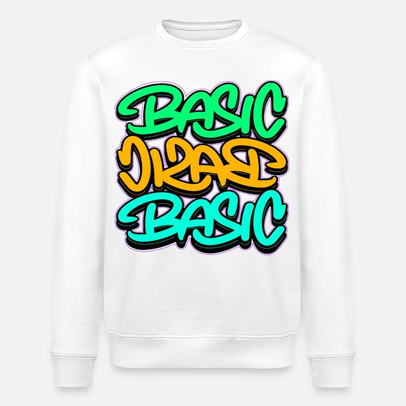 Urban Graffiti Basic Triple Font - Stanley/Stella ROLLER Unisex Organic Sweatshirt - white