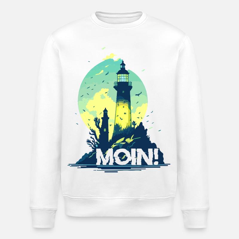 MOIN! - Stanley/Stella Unisex Bio-Sweatshirt ROLLER - Weiß