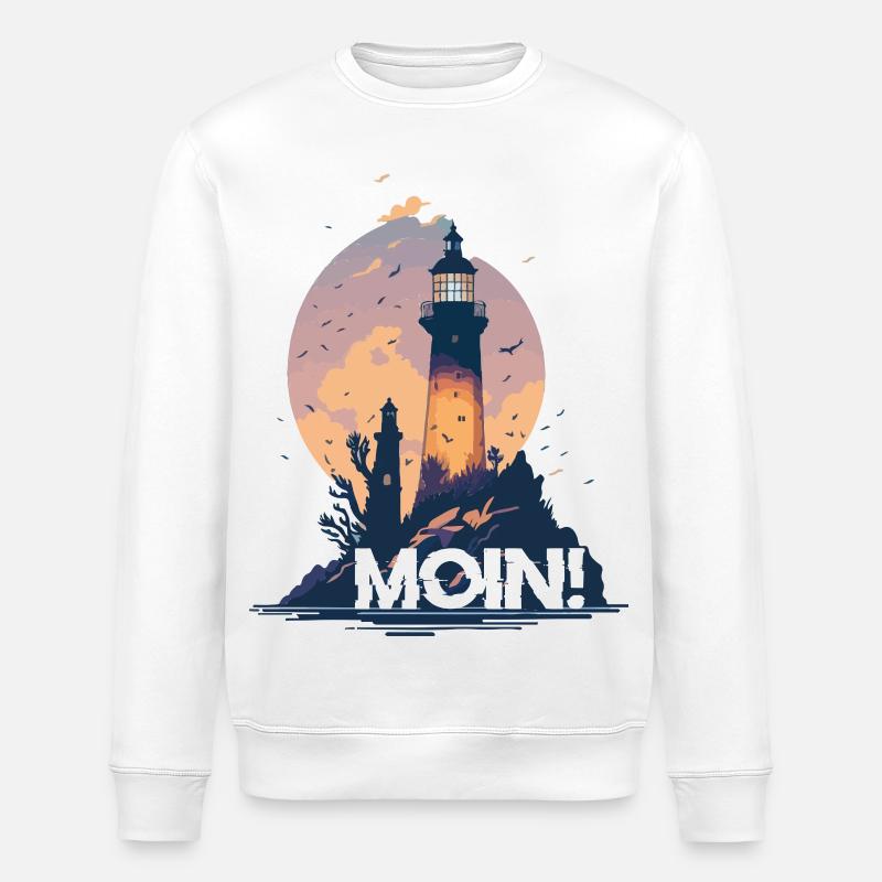 MOIN! - Stanley/Stella Unisex Bio-Sweatshirt ROLLER - Weiß
