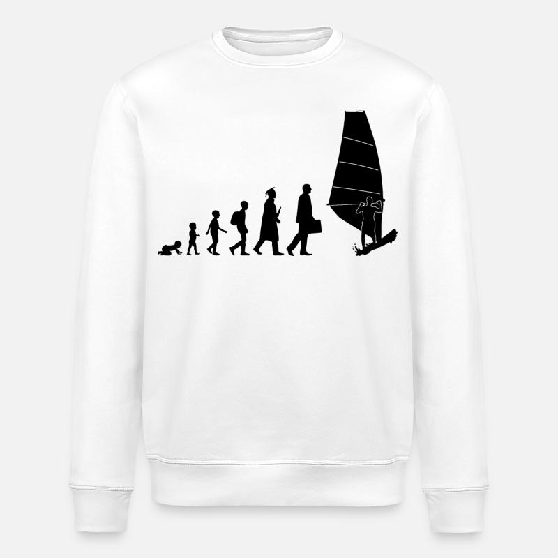 Entwicklung des Windsurfens - Stanley/Stella Unisex Bio-Sweatshirt ROLLER - Weiß