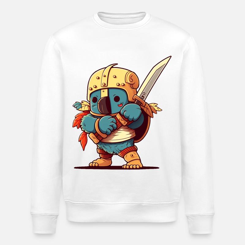 Süsser Koalaritter - Stanley/Stella Unisex Bio-Sweatshirt ROLLER - Weiß