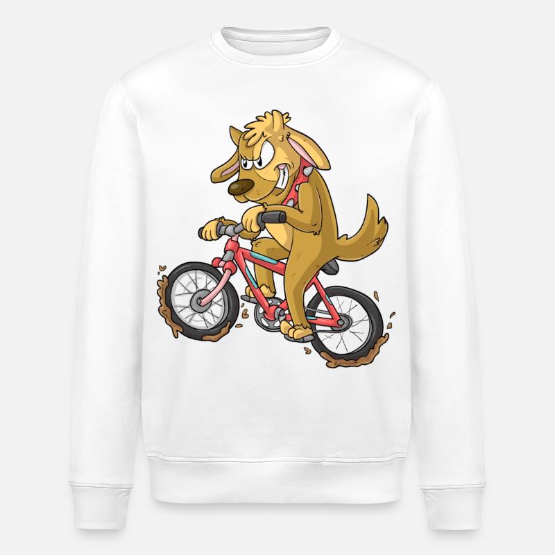 Chien motard / chien de vélo - Sweat bio ROLLER Stanley/Stella Unisexe - blanc