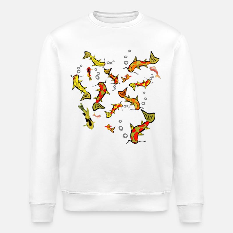 Fischschwarm - Stanley/Stella Unisex Bio-Sweatshirt ROLLER - Weiß