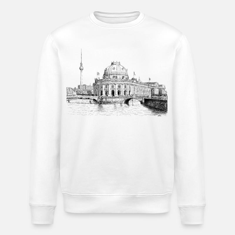 Berlin - Stanley/Stella Unisex Bio-Sweatshirt ROLLER - Weiß