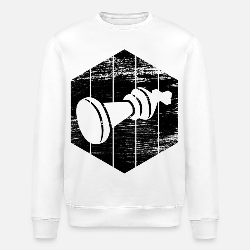 Schachfigur - Stanley/Stella Unisex Bio-Sweatshirt ROLLER - Weiß