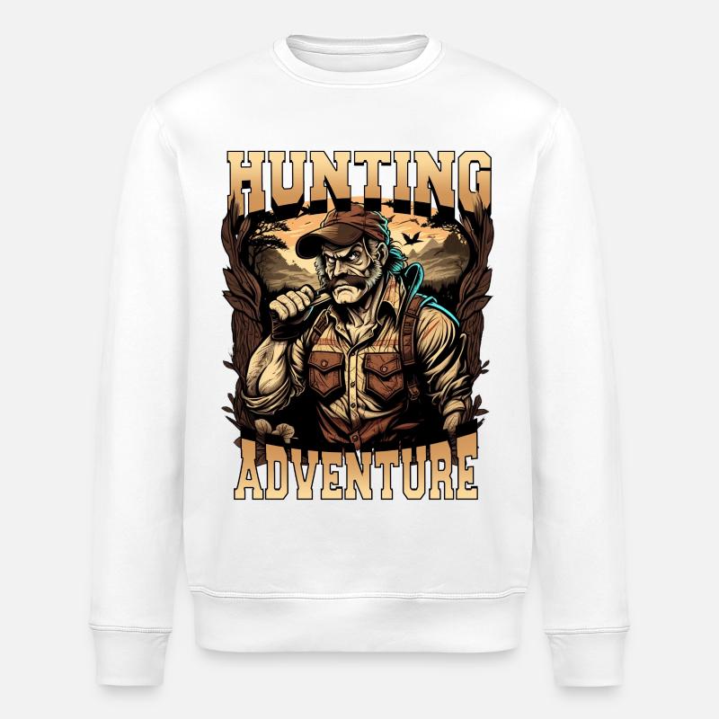 Des chasseurs à l’aventure - Sweat bio ROLLER Stanley/Stella Unisexe - blanc