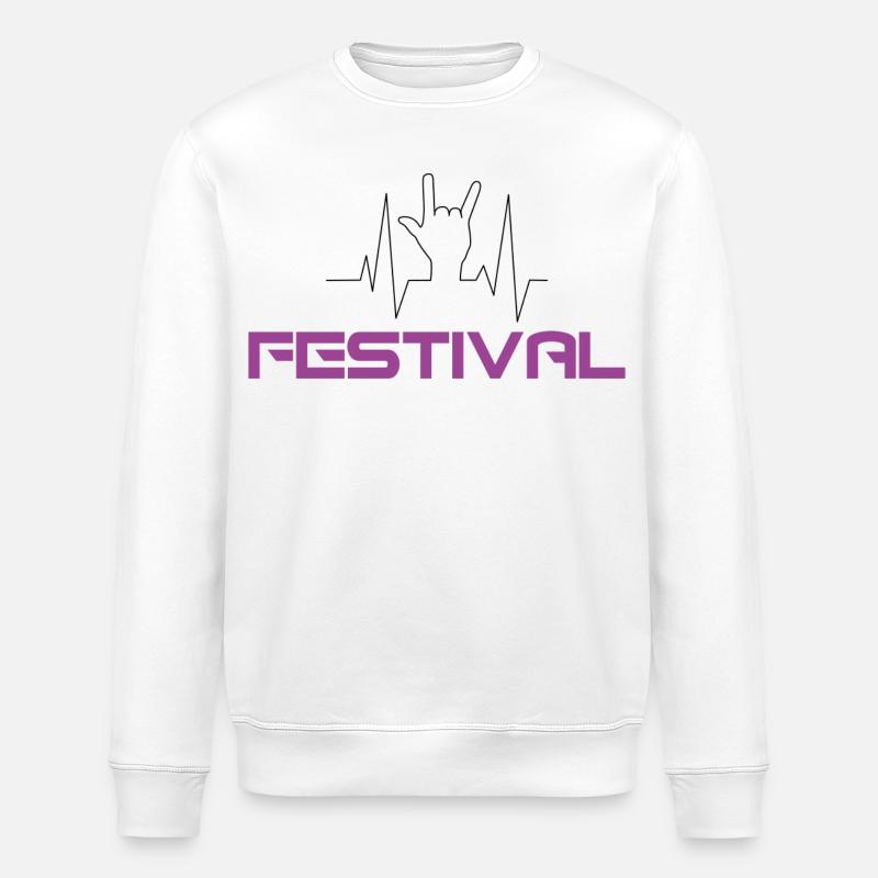 Fête - Sweat bio ROLLER Stanley/Stella Unisexe - blanc