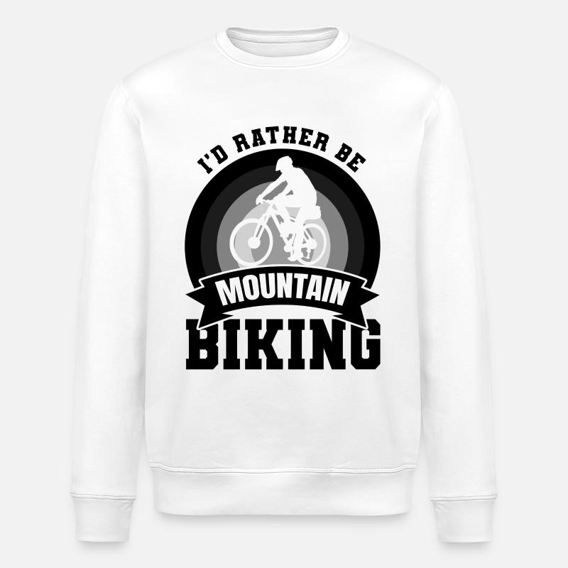 Mountainbiker Witz - Stanley/Stella Unisex Bio-Sweatshirt ROLLER - Weiß