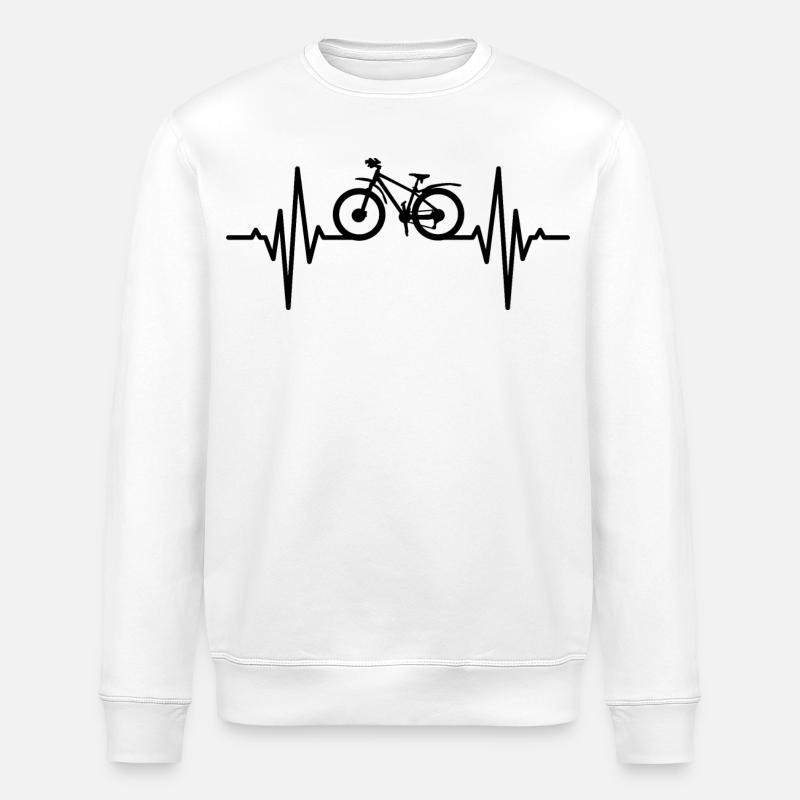 Mountainbiken Herzschlag - Stanley/Stella Unisex Bio-Sweatshirt ROLLER - Weiß