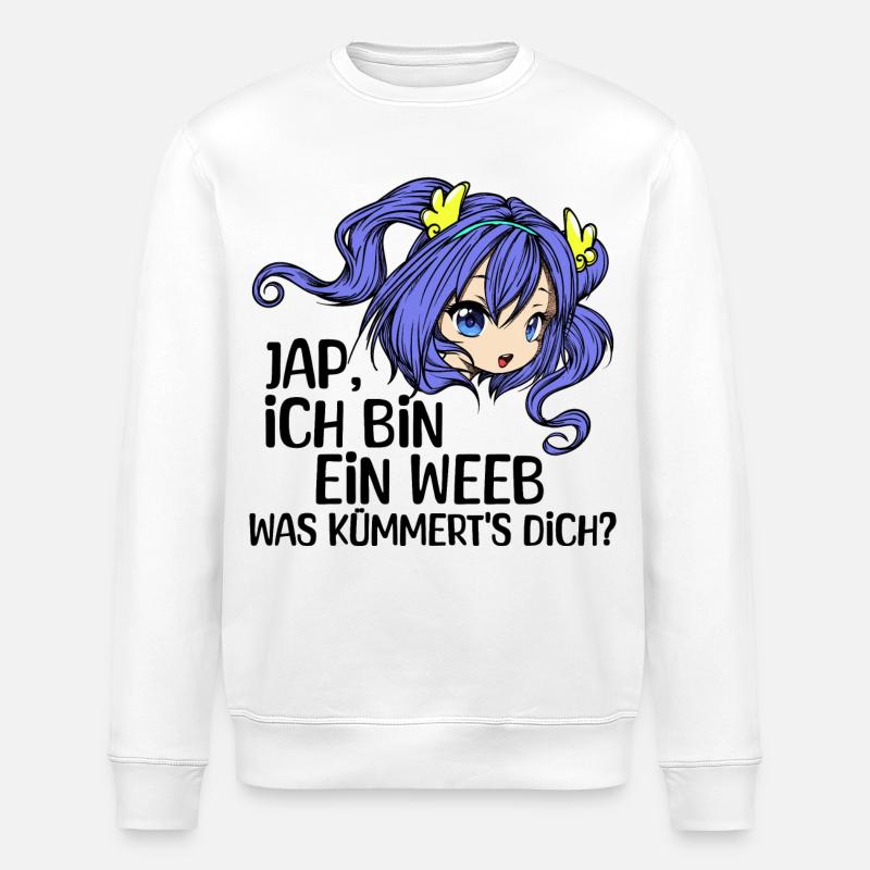 Comic Mädchen Anime Mangastyle Manga Statement - Stanley/Stella Unisex Bio-Sweatshirt ROLLER - Weiß