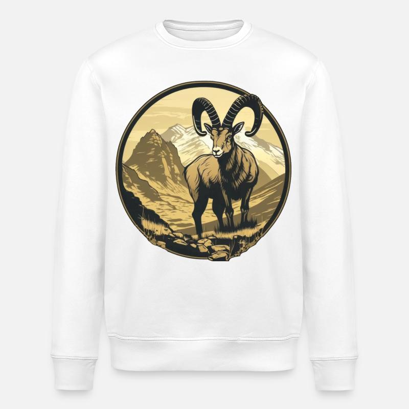 Steinbock - Stanley/Stella Unisex Bio-Sweatshirt ROLLER - Weiß