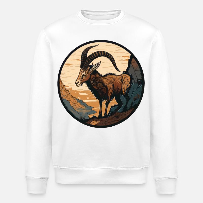 Capricorne - Sweat bio ROLLER Stanley/Stella Unisexe - blanc