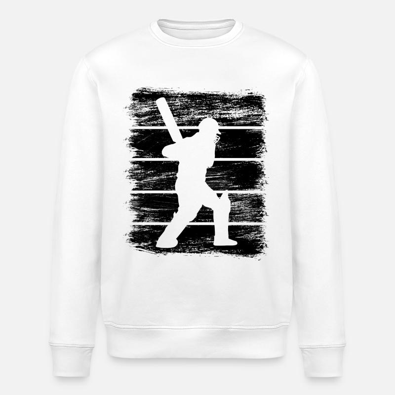 Cricket Batter - Stanley/Stella Unisex Bio-Sweatshirt ROLLER - Weiß