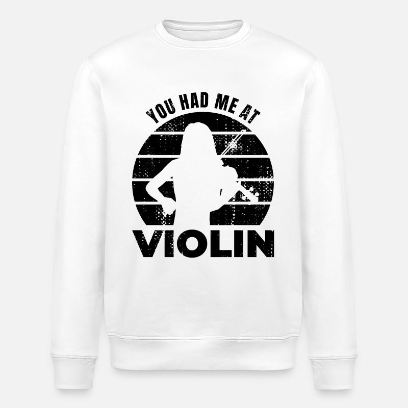 Tu m’avais au violon - Sweat bio ROLLER Stanley/Stella Unisexe - blanc