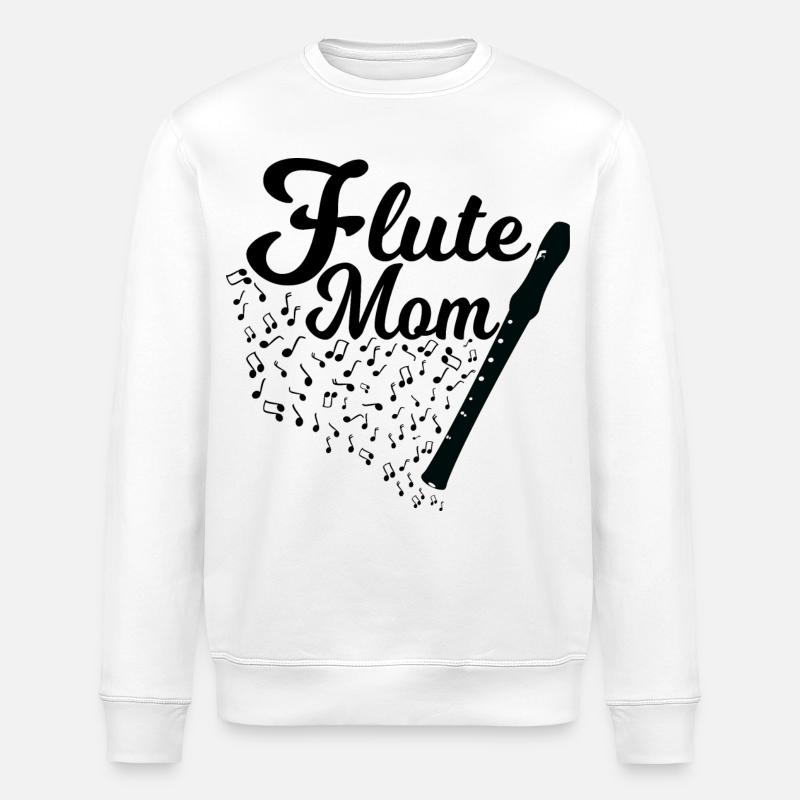 Flötenspieler Mutter - Stanley/Stella Unisex Bio-Sweatshirt ROLLER - Weiß