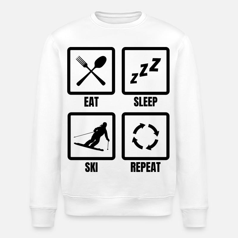 Skifahrer Zeitplan - Stanley/Stella Unisex Bio-Sweatshirt ROLLER - Weiß