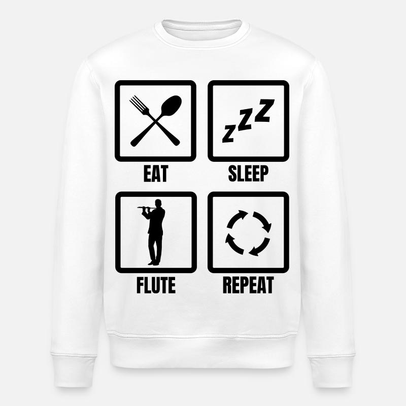 Flötenspieler Routine - Stanley/Stella Unisex Bio-Sweatshirt ROLLER - Weiß