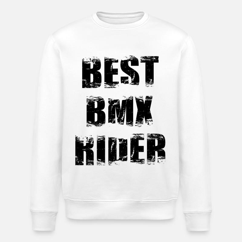 Bester BMX Fahrer - Stanley/Stella Unisex Bio-Sweatshirt ROLLER - Weiß