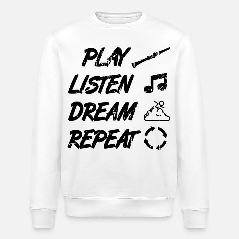 Clarinet playing technique - Stanley/Stella ROLLER Unisex Organic Sweatshirt - white
