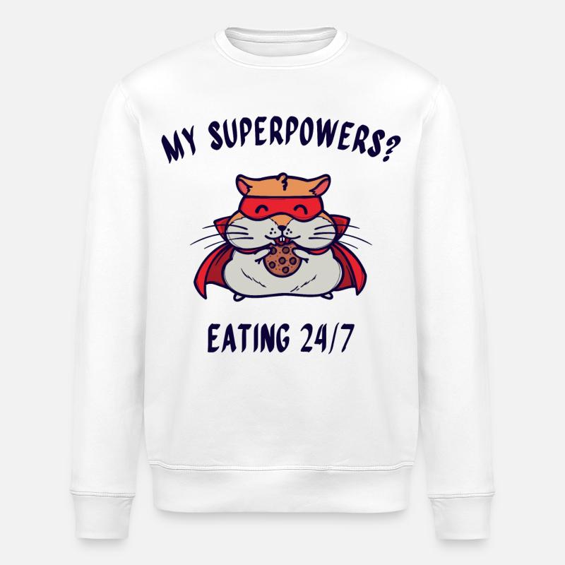 Haustiere Hamster Statement Lieblingstier Tiere - Stanley/Stella Unisex Bio-Sweatshirt ROLLER - Weiß