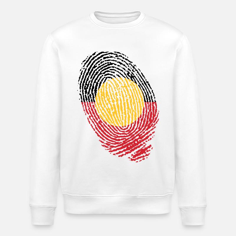 Empreintes digitales aborigènes d’Australie - Sweat bio ROLLER Stanley/Stella Unisexe - blanc