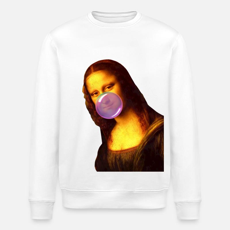 Mona Lisa Kaugummi Bubble - Stanley/Stella Unisex Bio-Sweatshirt ROLLER - Weiß