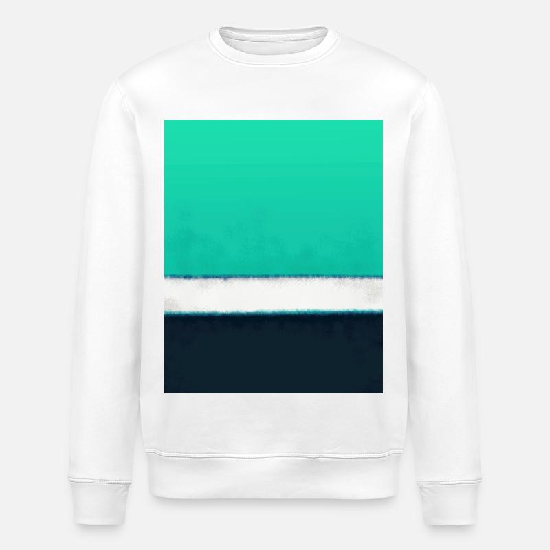 Rothko-Stil in digitalen Farben - Stanley/Stella Unisex Bio-Sweatshirt ROLLER - Weiß