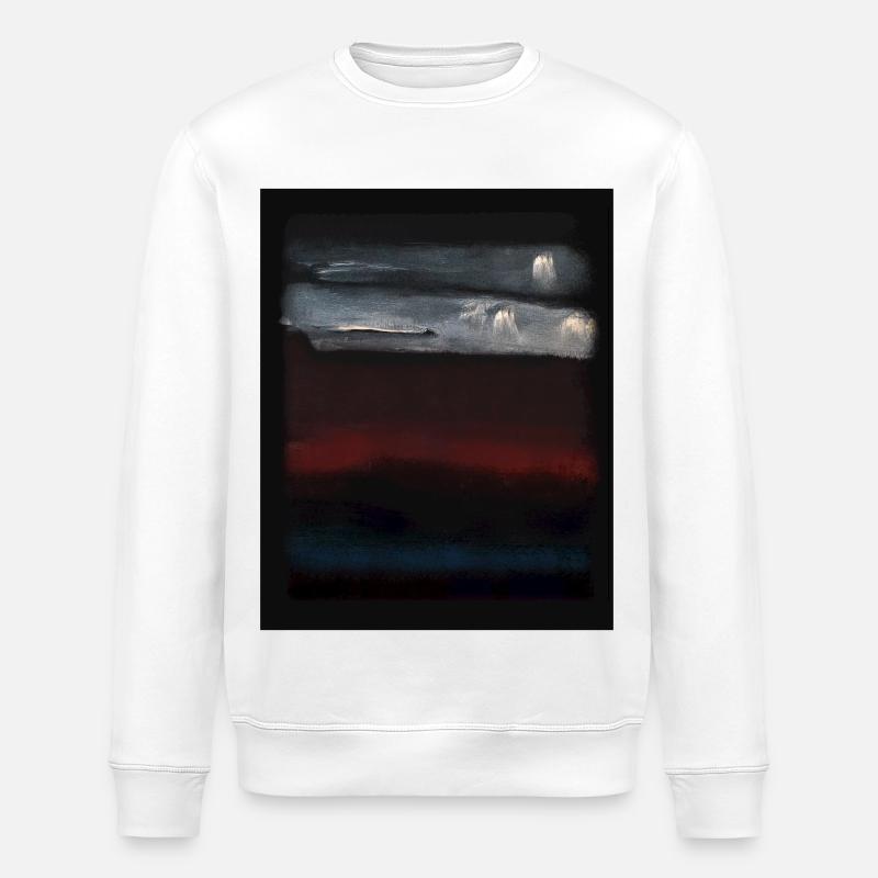 Rothko-Stil in digitalen Farben - Stanley/Stella Unisex Bio-Sweatshirt ROLLER - Weiß