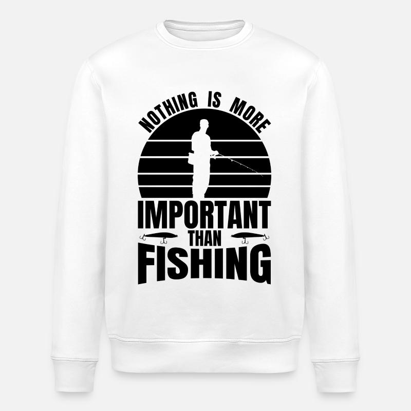 Lustiger Angler - Stanley/Stella Unisex Bio-Sweatshirt ROLLER - Weiß