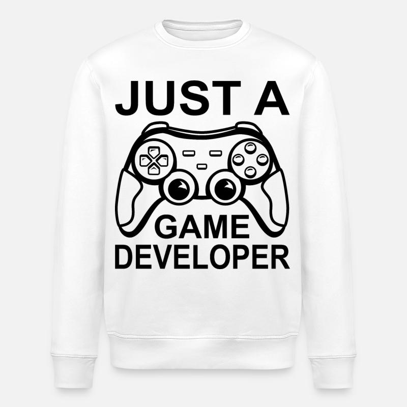 Only one game developer - Stanley/Stella ROLLER Unisex Organic Sweatshirt - white
