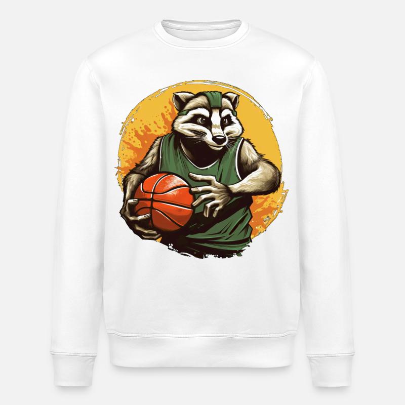 Basketball Dachs - Stanley/Stella Unisex Bio-Sweatshirt ROLLER - Weiß