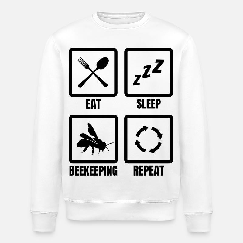 Beekeeper routine - Stanley/Stella ROLLER Unisex Organic Sweatshirt - white