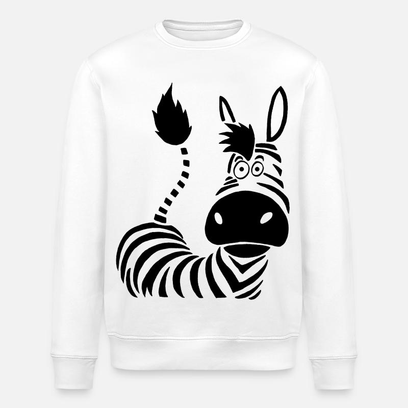 Rayures de zèbre - Sweat bio ROLLER Stanley/Stella Unisexe - blanc