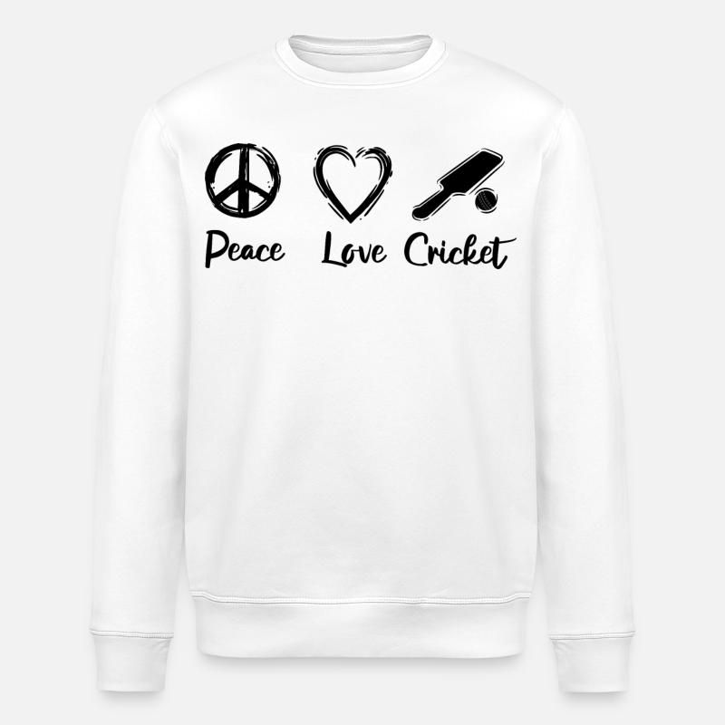 Ich liebe Cricket - Stanley/Stella Unisex Bio-Sweatshirt ROLLER - Weiß