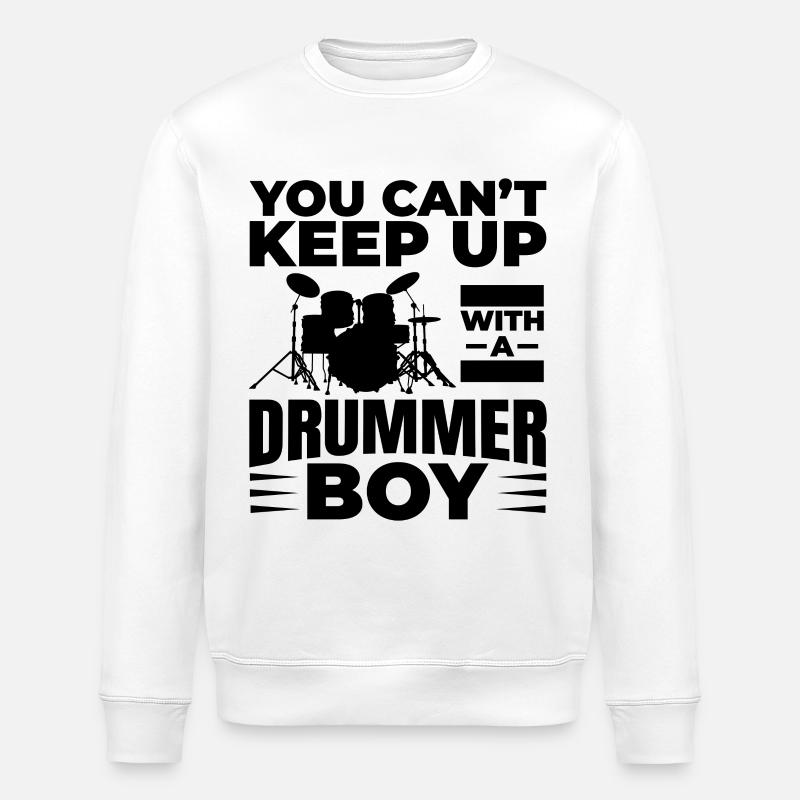 Kleiner Schlagzeuger - Stanley/Stella Unisex Bio-Sweatshirt ROLLER - Weiß