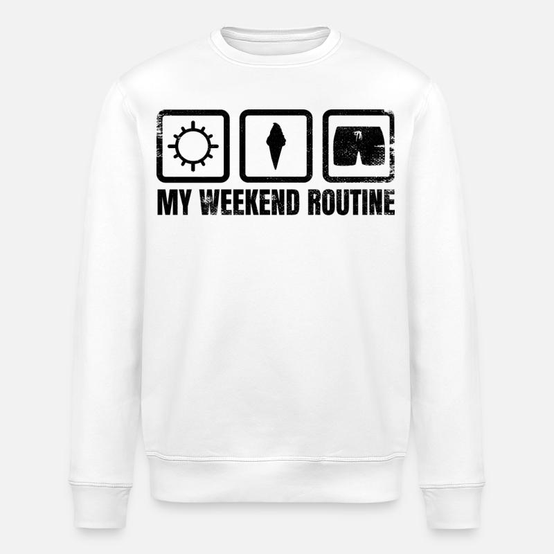 Week-end de crème glacée - Sweat bio ROLLER Stanley/Stella Unisexe - blanc