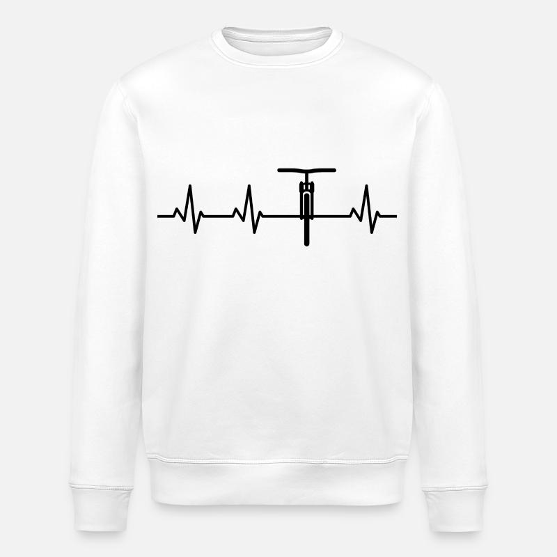 Mountainbiker Herzlinie - Stanley/Stella Unisex Bio-Sweatshirt ROLLER - Weiß