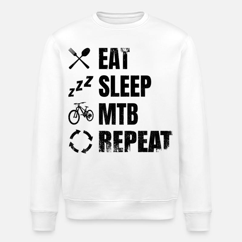 Mountain biker routine - Stanley/Stella ROLLER Unisex Organic Sweatshirt - white