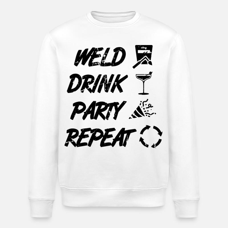Schweißer Spruch - Stanley/Stella Unisex Bio-Sweatshirt ROLLER - Weiß