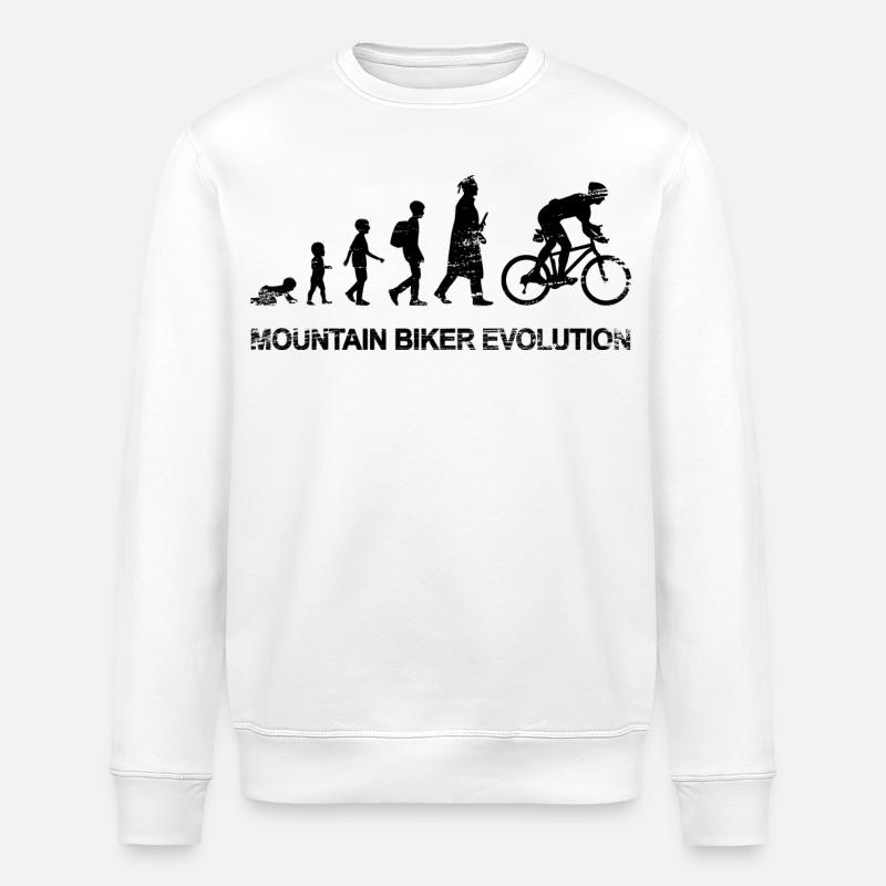 Entwicklung eines Mountainbikers - Stanley/Stella Unisex Bio-Sweatshirt ROLLER - Weiß
