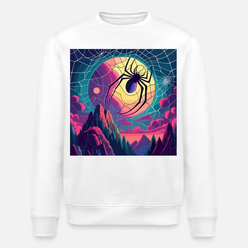 Moon Spiderweb - Stanley/Stella Unisex Bio-Sweatshirt ROLLER - Weiß