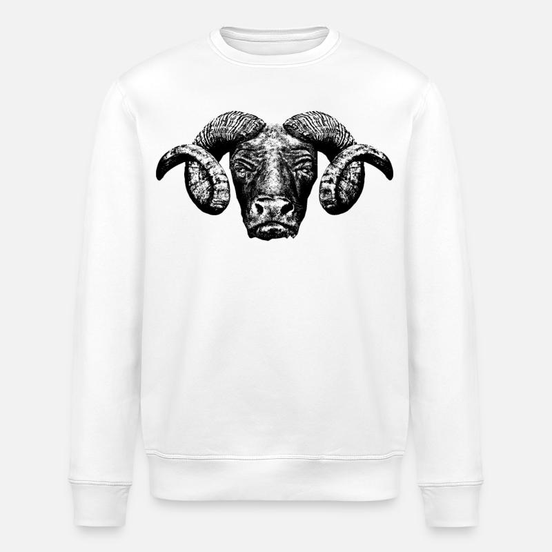 Minotauros / Kopf - Stanley/Stella Unisex Bio-Sweatshirt ROLLER - Weiß