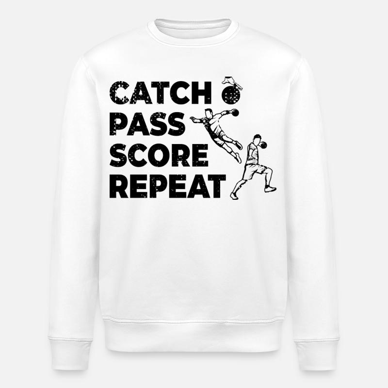 Attraper, passer, marquer, répéter - Sweat bio ROLLER Stanley/Stella Unisexe - blanc