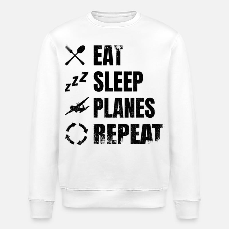 Flugzeugliebhaber - Stanley/Stella Unisex Bio-Sweatshirt ROLLER - Weiß