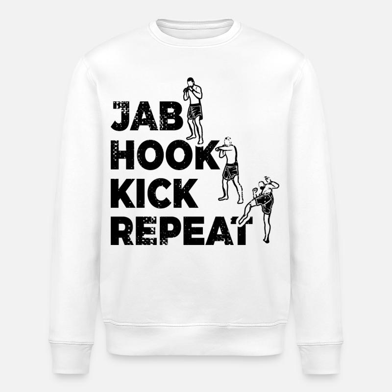 Routine de kickboxeur - Sweat bio ROLLER Stanley/Stella Unisexe - blanc