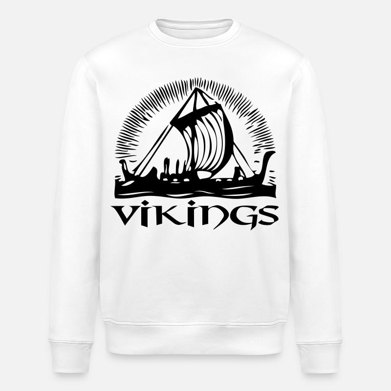 vikings - Stanley/Stella Unisex Bio-Sweatshirt ROLLER - Weiß