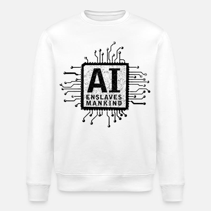 artificial intelligence - Stanley/Stella Unisex Bio-Sweatshirt ROLLER - Weiß