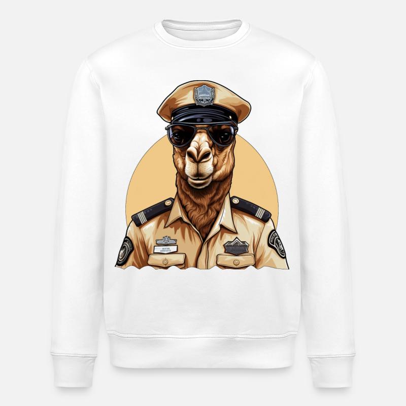 Policier chameau - Sweat bio ROLLER Stanley/Stella Unisexe - blanc