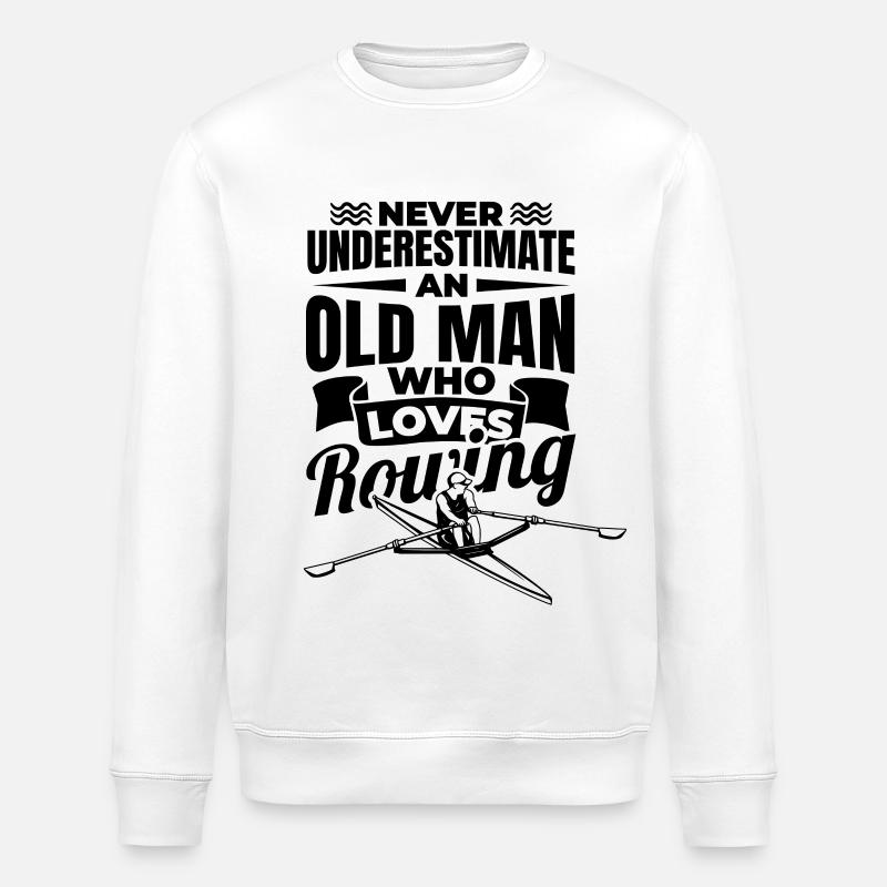 Papy rameur - Sweat bio ROLLER Stanley/Stella Unisexe - blanc